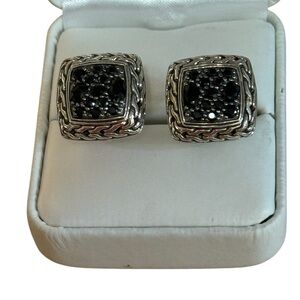 ❌SOLS❌John Hardy Black Sapphire 925 Sterling Silver Cufflinks -